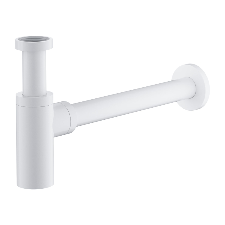 Omnires washbasin siphon matt white (A186WM)