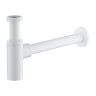 Omnires washbasin siphon matt white (A186WM)