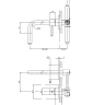 Omnires Y concealed washbasin mixer matt white (Y1215HWM)