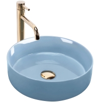 Lavabo Rea Sami 36x36 azul brillante (REA-U6619)