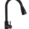Grifo monomando de cocina Rea Cross con caño extraíble, negro (REA-B5309)