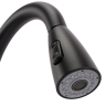 Grifo monomando de cocina Rea Cross con caño extraíble, negro (REA-B5309)