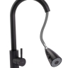 Grifo monomando de cocina Rea Cross con caño extraíble, negro (REA-B5309)