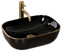Lavabo Rea Belinda 33x46,5 negro/dorado (REA-U8796)
