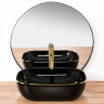 Lavabo Rea Belinda 33x46,5 negro/dorado (REA-U8796)