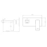 washbasin mixer for installation Omnires Parma grafit (PM7415GR)