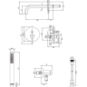 concealed shower system Omnires Y matt white (SYSYW01WM)