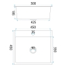 Fregadero de cocina Rea Leo 50x45 con sifón, dorado cepillado (ZLE-06004)