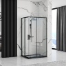 shower cabin Rea Punto 80x100 black safety glass, transparent (REA-K4806)
