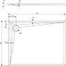 Plato de ducha Omnires Stone 90x120 (STONE90/120BL)