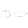 Lavabo Rea Marbel 33x46,5 blanco (REA-U8603)