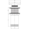 Omnires click-clack gloss white bottom valve (A716BP)