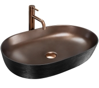 Lavabo Rea Cleo 60,5x41 negro/cobre cepillado (REA-U6383)