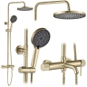 душевая система Rea Lungo Stripe brushed gold (REA-P9490)