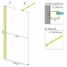 Mampara de ducha Rea Aero 90x195 dorada (REA-K8442)