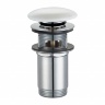 Omnires click-clack white bottom valve (A706BP)