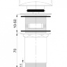 Omnires click-clack white bottom valve (A706BP)
