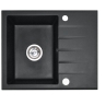 Fregadero de cocina Rea North 48,5x59,5 pintado negro (ZLE-00125) + sifón