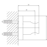 shower bracket Omnires gold 6 cm (8873AGL)