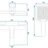 Mezclador de baño Rea Argus negro mate (REA-B6407)