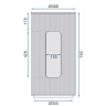 Pedestal Rea Ingrid 40x40 blanco (REA-U0271)
