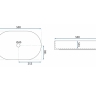 washbasin Rea Nadia 50x38 black stone (REA-U9240)