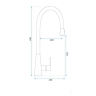 kitchen mixer tap Rea Mild black/rose gold (REA-B4801)