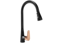 Grifo mezclador de cocina Rea Mild negro/oro rosa (REA-B4801)