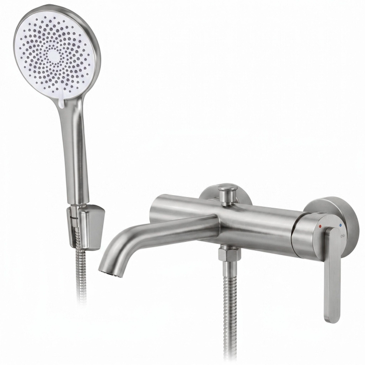 смеситель для ванны Rea Ontario side brushed nickel (REA-B6544)