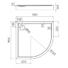 shower tray Omnires Camden 90x90 (CAMDEN90/OBP)