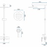 Sistema de ducha Rea Aldi cromado (REA-P8801)