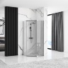 Cabina de ducha Rea Axin 90x90 cromado con cristal de seguridad transparente (REA-K8779)