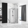 Cabina de ducha Rea Axin 90x90 cromado con cristal de seguridad transparente (REA-K8779)