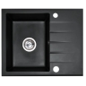 Fregadero de cocina Rea North 48,5x59,5 negro metalizado (ZLE-00126) + sifón