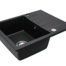 Fregadero de cocina Rea North 48,5x59,5 negro metalizado (ZLE-00126) + sifón