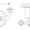 hook Omnires Art Line antique bronze (AL53120BR)