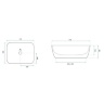 lavabo Rea Freja 39,5x51 beige (REA-U6647)