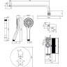 shower system with thermostat Omnires Y nickel (SYSYT05NI)