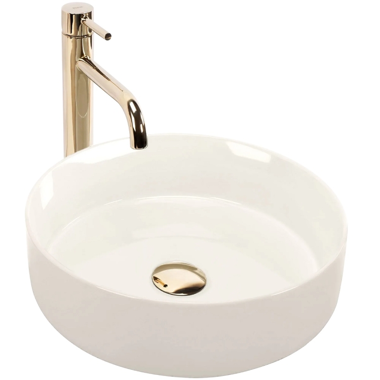 washbasin Rea Sami 36x36 ecru shiny (REA-U4590)