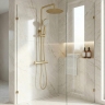 душевая система для душа с термостатом Rea Lungo brushed gold (REA-P6730)