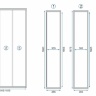 shower door Rea Alex 100x190 black transparent glass (REA-K9639)