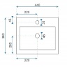 Lavabo Rea Daria 38x44 mármol (REA-U6678)