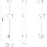 Barra de ducha Omnires cromo 70 cm (DR10CR)