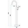 washbasin mixer Rea Ortis gold (REA-B4890)