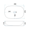 Lavabo Rea Freja 49x37 blanco (REA-U6616)