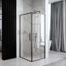 shower cabin Rea Abra 90x90 black mat safety glass transparent (REA-K5502)