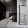 shower cabin Rea Abra 90x90 black mat safety glass transparent (REA-K5502)