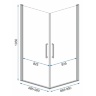 shower cabin Rea Abra 90x90 black mat safety glass transparent (REA-K5502)