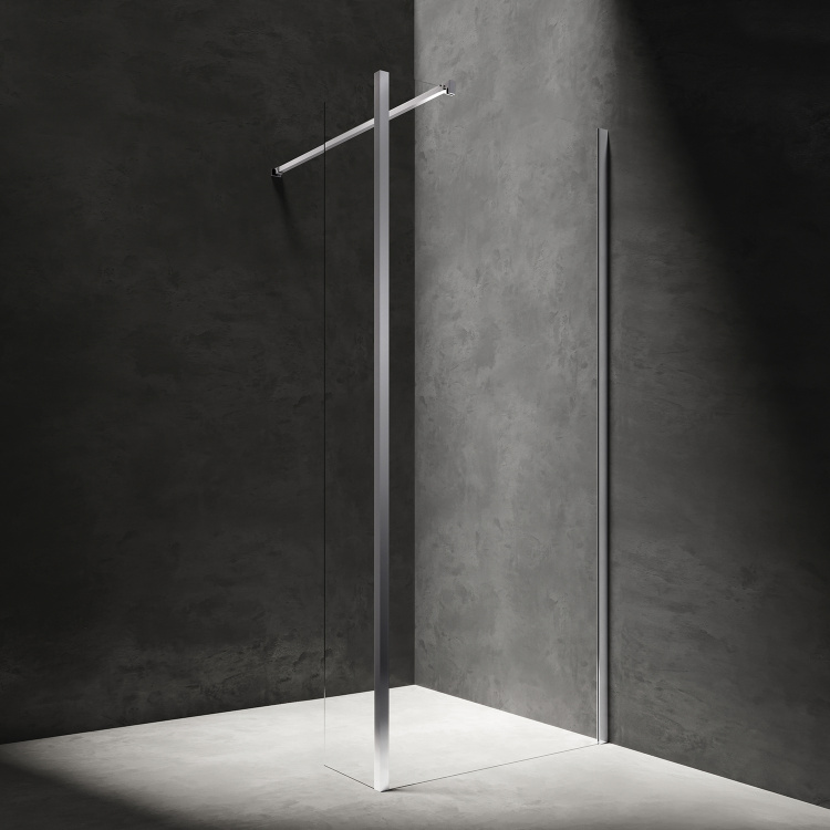 shower corner Omnires Marina Walk In 120x30cm safety glass, chrome (MA1230CRTR)