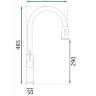 Mezclador de cocina Rea Nest cromado (REA-B2056)